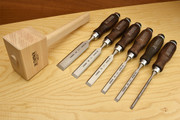 Narex 8105 Bevel Edged Chisels Set of 6 with FREE Mallet