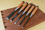 Fujikawa Umeki Nomi Japanese Chisel set of 5 backs Fujikawa Umeki Nomi Japanese Chisel set of 5 backs