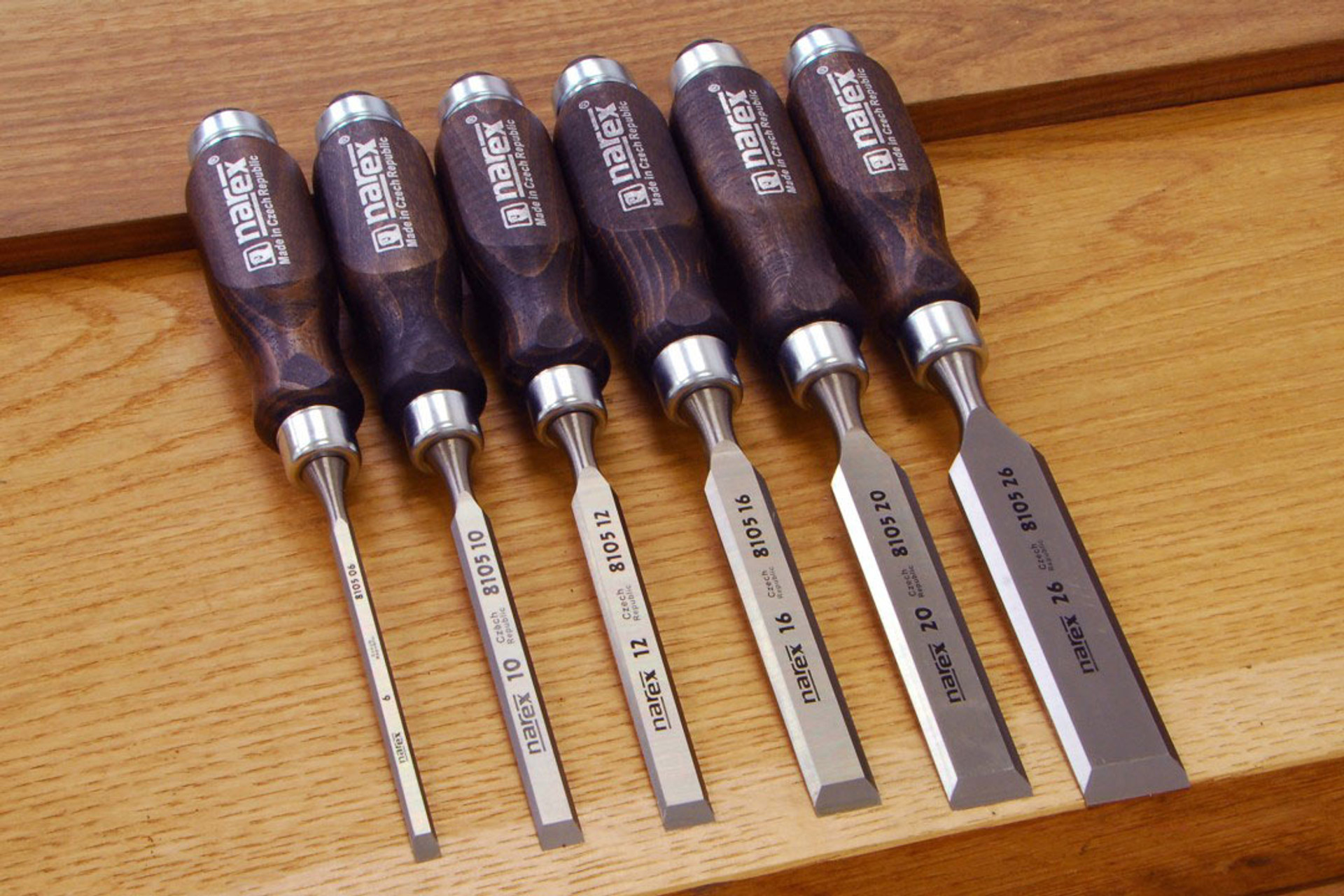 Narex 8105 Bevel Edged Chisel Set of 6 for woodworking