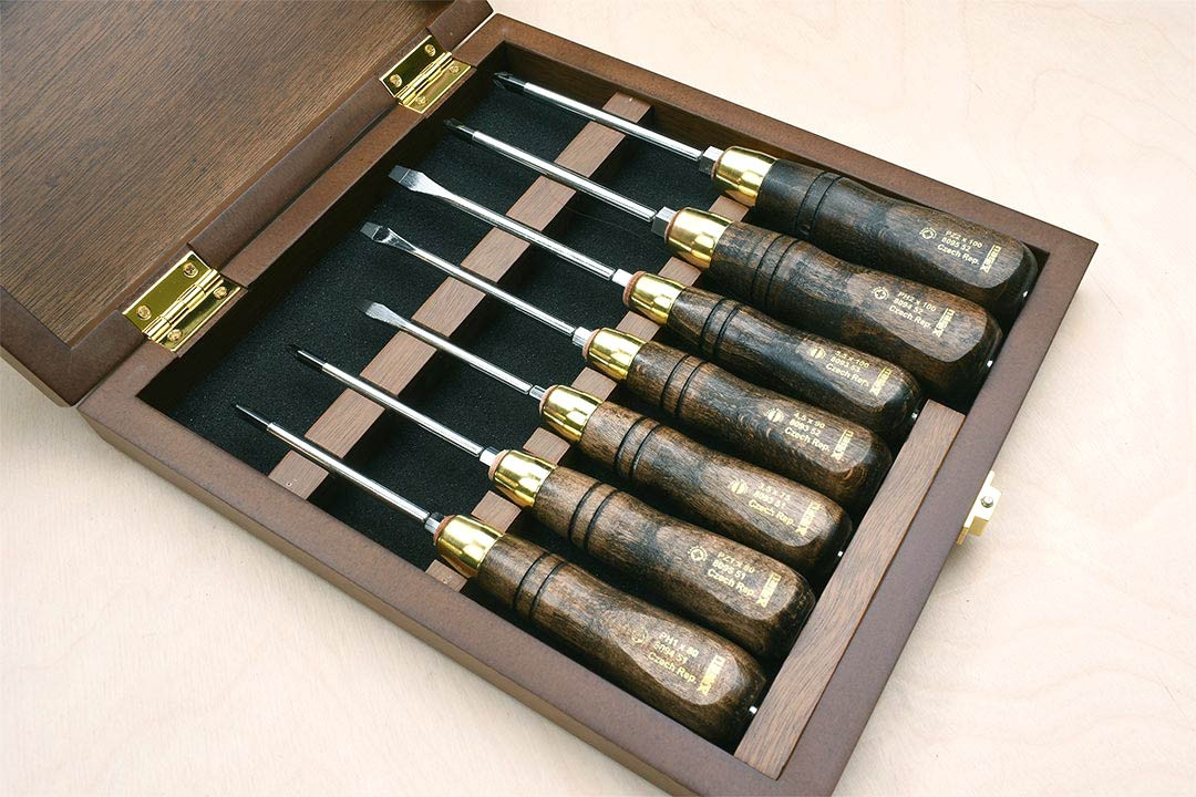 Narex Boxed Screwdriver Set of 7 in Wooden Case