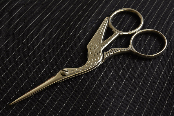 Ernest Wright "The Antique Stork" Embroidery Scissors