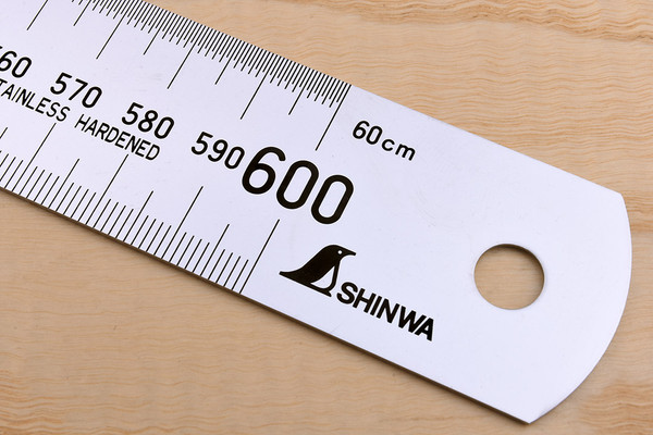 Shinwa Stainless Rule Hard Chrome Finish 600mm/24" H-201E Shinwa Stainless Rule Hard Chrome Finish 600mm/24" H-201E