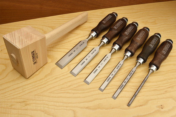 Narex 8105 Bevel Edged Chisels Set of 6 with FREE Mallet