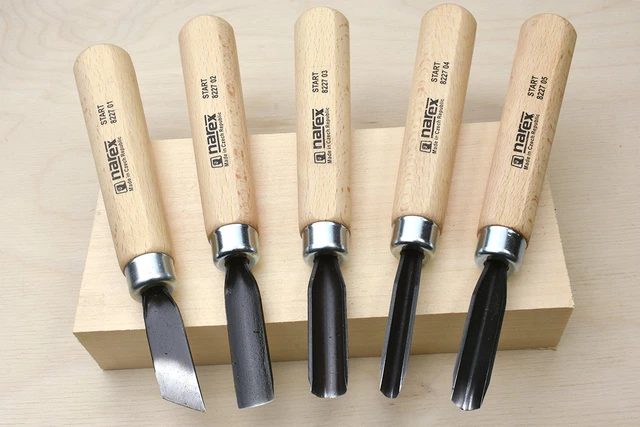Narex Palm Carving Beitel Set, Set van 5 stuks