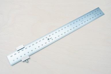 Shinwa Flush Ended Stainless Steel Rule 300m with Stopper