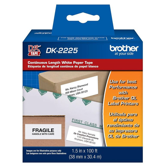 Brother Printer Continuous Length White Paper Tape (DK2225)