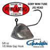 5/8 oz Goby mini tube jig heads for mini size 1.75" to 2.75" tubes