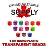 6mm ROUND PLASTIC CLEAR BEADS