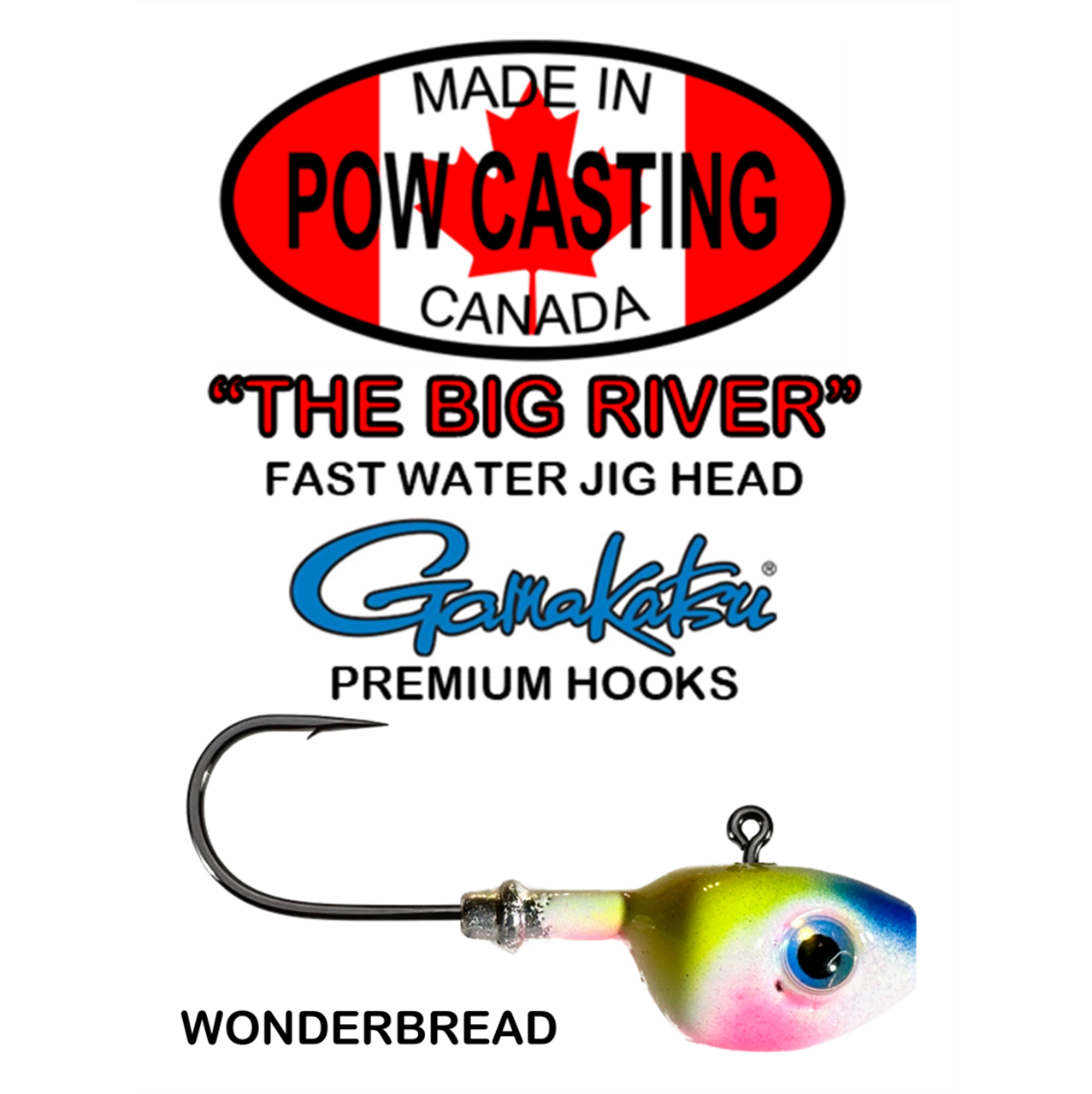 Big River Jig Heads (2 Pack) - Wonderbread - 3/8 to 1 1/8 oz