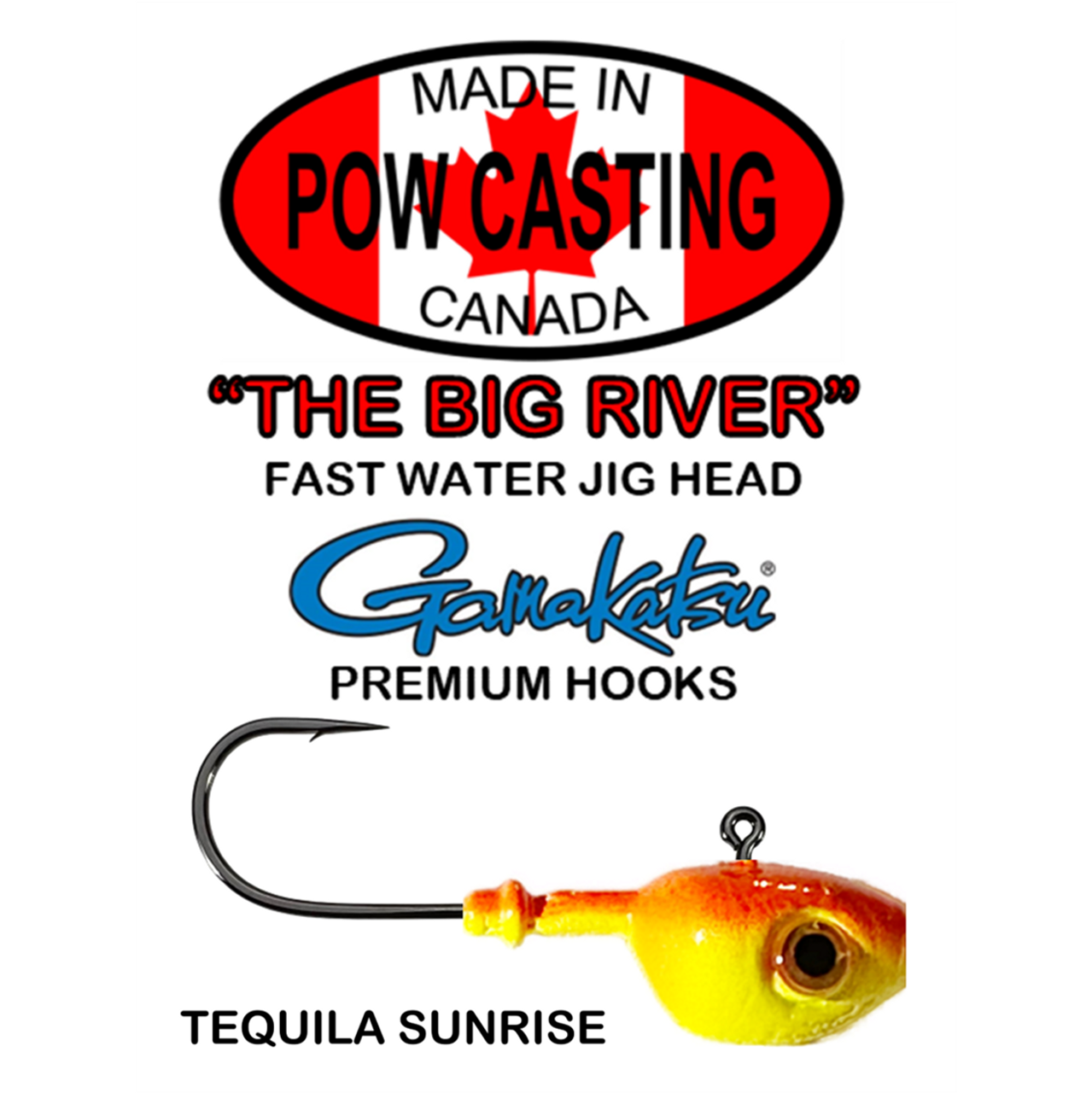 Big River Jig Heads (2 Pack) - Tequila Sunrise - 3/8 to 1 1/8 oz