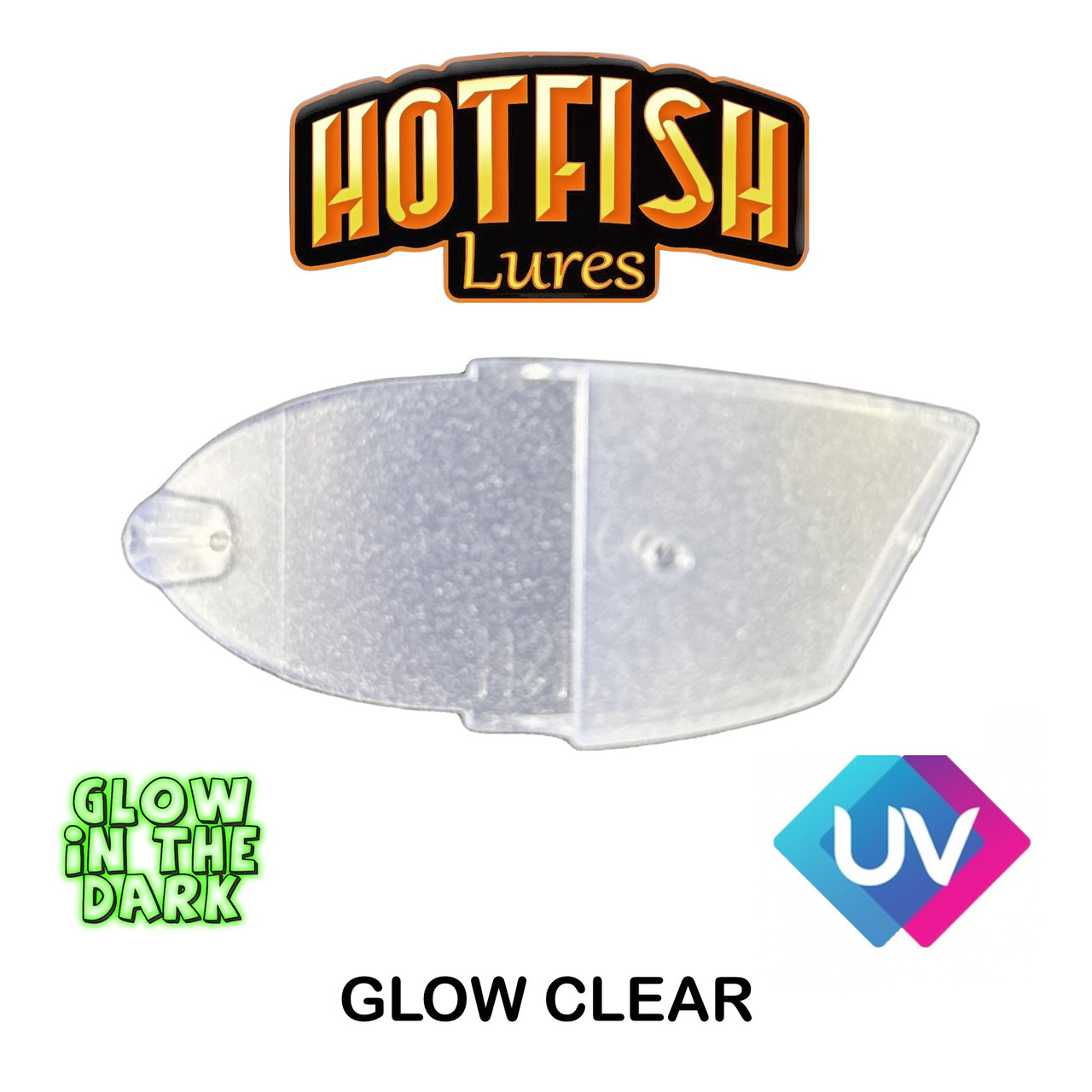 Hot Fish Bait Heads - Glow Clear - Blank head