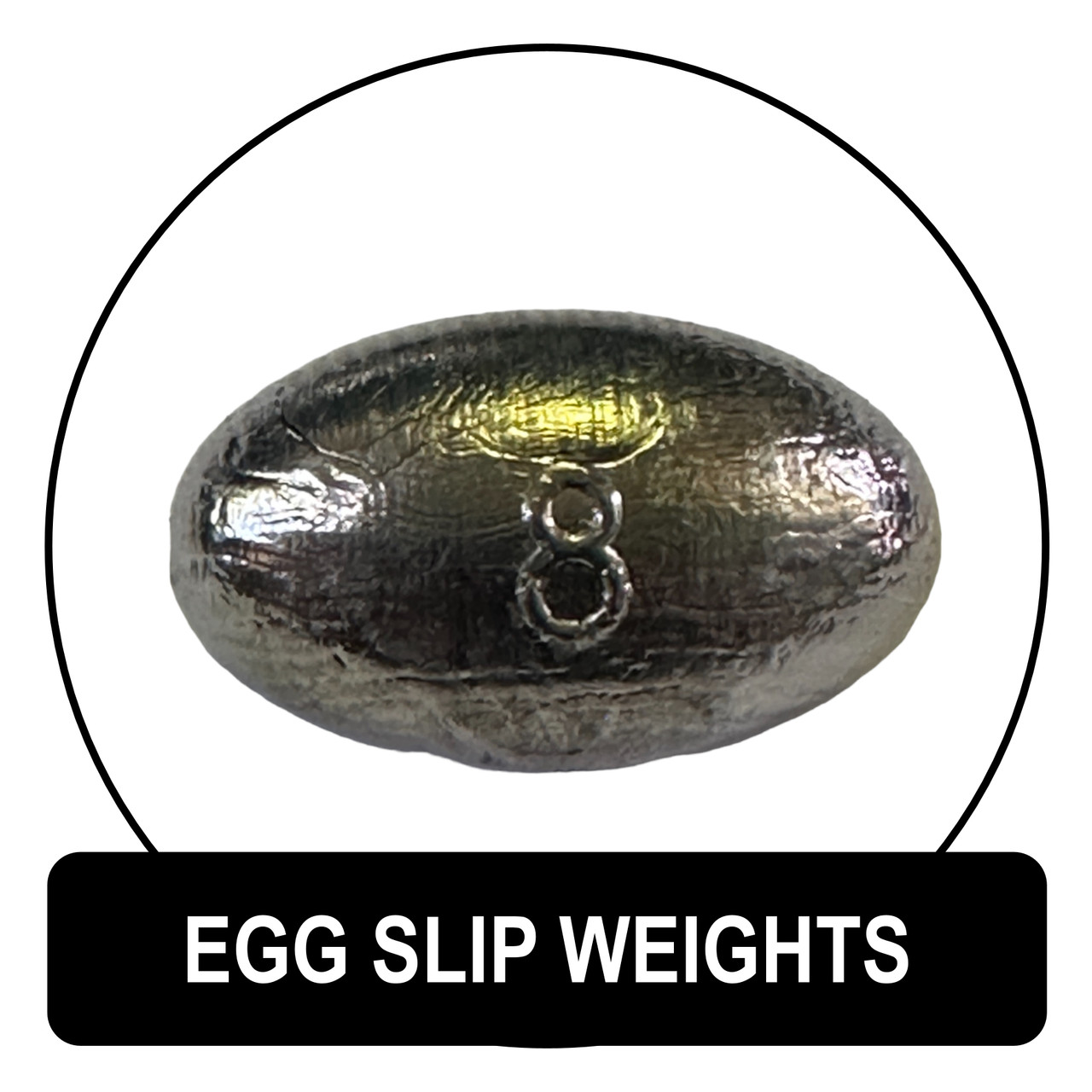 6 Oz Egg Slip Sinkers – Lot Of 50 Lead Fishing Weights Free Shipping