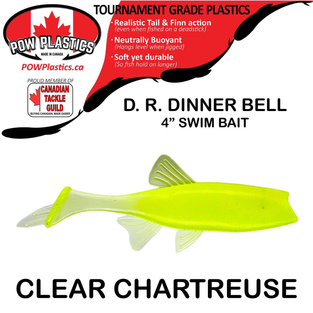 D. R. Dinner bell (5 Pack) - Clear Chartreuse