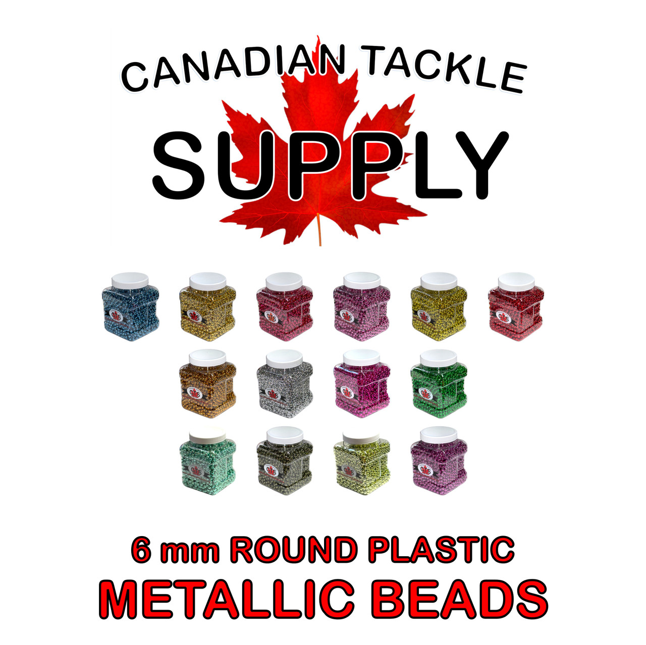 A full color illustration of available metallic bead colors available.
