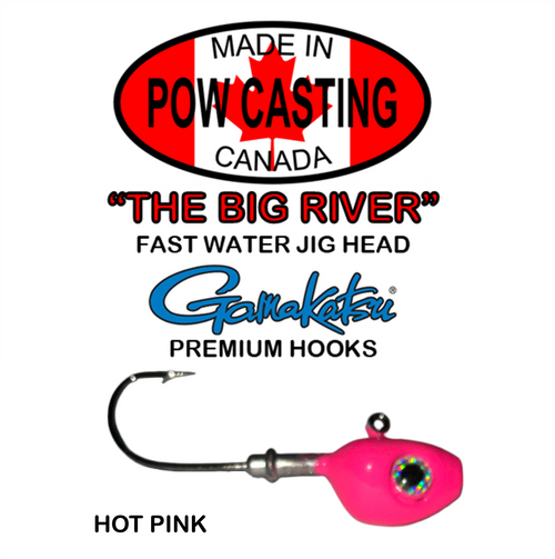 POW Casting The Big River Fast Water Jig Head 3/4oz / Silver Shiner