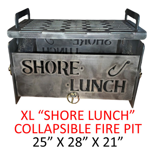 "SHORE LUNCH" Collapsible Fire Pit - Xtra Large (25" X 28" X 21")