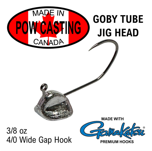 3/8 oz Goby tube jig heads for standard size 2.75" to 4" tubes