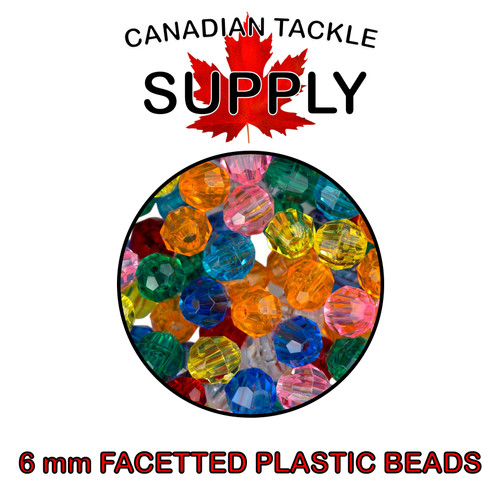 6 MM FACETED PLASTIC BEADS
