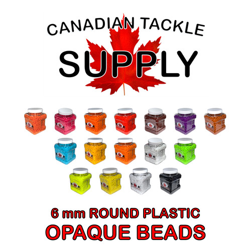6mm ROUND PLASTIC OPAQUE BEADS