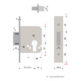 Protector 701 Series Euro Cylinder Mortice Deadlock