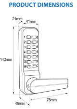 BORG BL4401KMGPRO Lever *Keypad Only* Marine Grade Pro