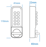 BORG Mechanical Digital Cam Lock For Cabinet Door With Easicode Pro - Satin Chrome
