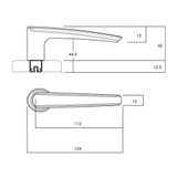 Lockwood Nexion Classic Mechanical Entrance Lever - Lever 2 (NX12/1L2)