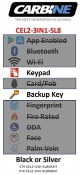 Vault Eclipse Slimline Smart Lock for Narrow Aluminium & Timber Doors