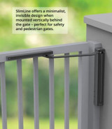 D&D Technologies SlimLine DC622G Vertical Hydraulic Gate Closer – Right Hand – Matte Black