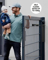 D&D Technologies SlimLine DC622G Vertical Hydraulic Gate Closer – Right Hand – Matte Black
