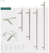 Zanda Omega Offset Pull Handle 1200mm - 1000mm Centres - Back to Back