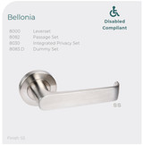 Bellonia LF80DL/16SS 55mm Round Rose Dummy Lvr SS