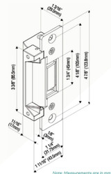 Zanda Electric Strike ANSI Style 12/24V PTL/PTO