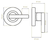 Zanda Escutcheon with Disabled Turn