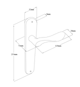 Zanda Juno Lever on LongPlate 235x32mm