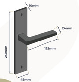 Zanda Matrix LongPlate Entrance - 70mm Key/Key Zanda Matrix LongPlate Entrance - 70mm Key/Key