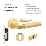 Zanda Zurich Entrance Set - 60mm Key/Key Zanda Zurich Entrance Set - 60mm Key/Key