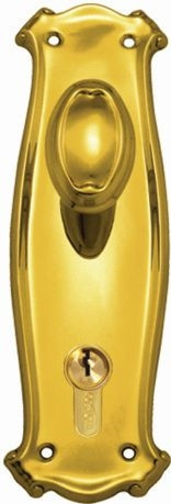 Superior Brass Entrance Knob Set for 85mm Euro Locks 7 - Polished Brass (7152E)