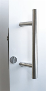 Austyle Entry Handle Offset Double 600mm - Satin Chrome