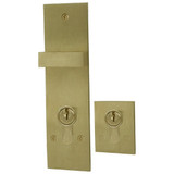 Superior Brass Escutcheon & Snib for Quadlock 47.6mm