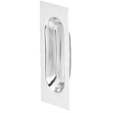 Superior Brass Flush Pull Square 110x35mm - Polished Chrome