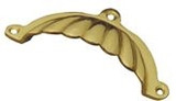Superior Brass Fluted Doorawer Pull 100mm