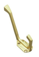 Superior Brass Hat & Coat Hook Art Deco 100mm