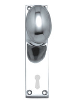 Superior Brass Knob Latch (CC 57mm) 150x42mm - Polished Chrome