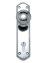 Superior Brass Knob Latch (CC 85mm) 230x48mm - Polished Chrome