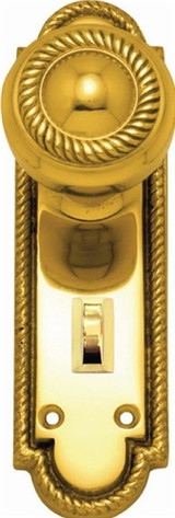 Superior Brass Knob Set 40 57mm Privacy Sash Locks 175x50mm - Polished Brass