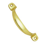 Superior Brass Offset Pull Handle 90mm - Polished Brass
