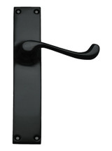 Superior Brass Passage Lever Set - Matt Black
