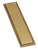 Superior Brass Push Plate Georgian 300x65mm - Polished Brass
