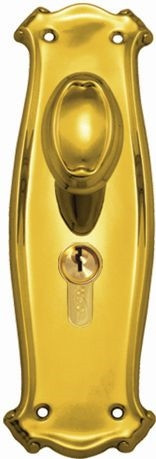 Superior Brass Entrance Knob Set for 47.6mm Euro Locks 7 - Polished Brass (7152A)
